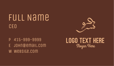 Rabbit Hare Ribbon Business Card Image Preview
