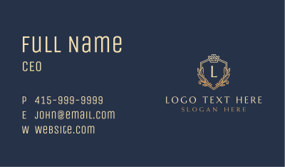 Luxury Shield Crown Business Card Image Preview