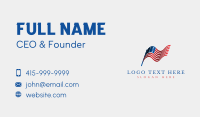 Gradient American Flag Business Card Preview