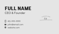 Black Handwriting Business Business Card Image Preview