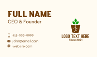 Root Pot Plant Business Card Design