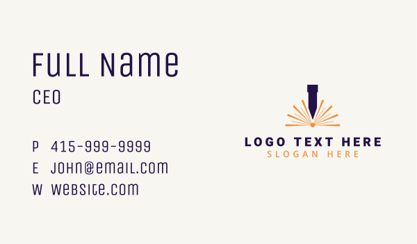 CNC Laser Fabrication Business Card Design Image Preview
