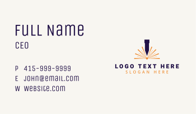 CNC Laser Fabrication Business Card Image Preview