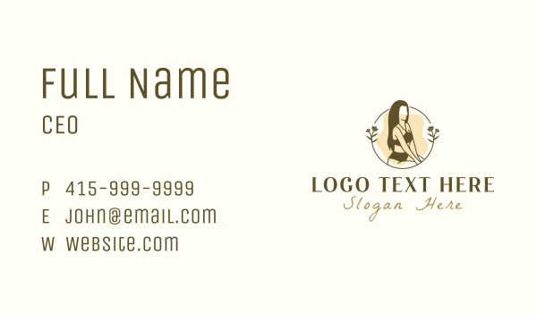 Woman Swimsuit Fashion Business Card Design Image Preview