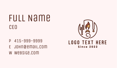 Spiritual Candle Flame Business Card Image Preview