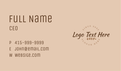 Bakery Shop Wordmark Business Card Image Preview
