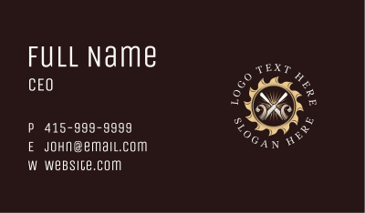 Woodworking Craftsman Workshop Business Card Image Preview