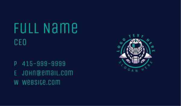 Human Astronaut Gaming Business Card Design Image Preview