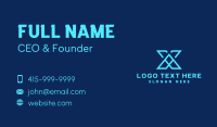 Tech Letter X Business Card Image Preview