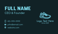 Neon Blue Sneaker Business Card Design
