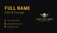 Punk Rock Skull Drumstick Business Card Preview