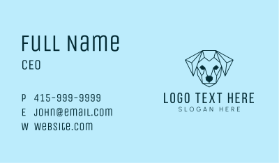 Geometric Dog Pet Business Card Image Preview