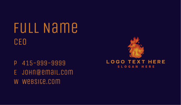 Chicken Flame Fire Business Card Design Image Preview