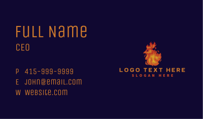 Chicken Flame Fire Business Card Image Preview