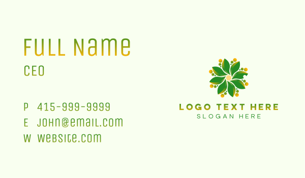 Leaf Energy Biodegradable Business Card Design Image Preview