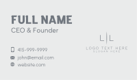 Minimalist Generic Letter Business Card Image Preview