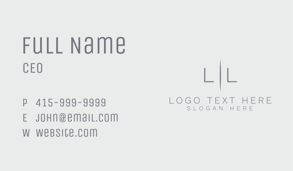 Minimalist Generic Letter Business Card Design Image Preview