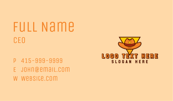 Sheriff Cowboy Hat Business Card Design Image Preview