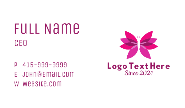 Butterfly Flower Beauty  Business Card Design Image Preview