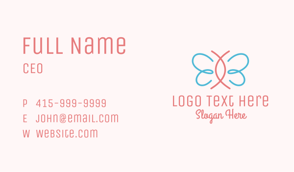 Butterfly Drawing Business Card Design