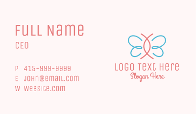 Butterfly Drawing Business Card Image Preview