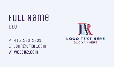 Creative Agency Letter R Business Card Image Preview