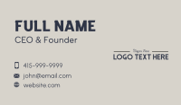 Classic Professional Wordmark Business Card Image Preview