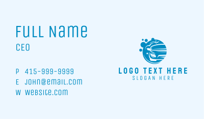 Blue Car Wash Cleaning Business Card Image Preview