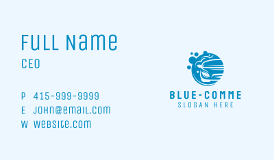 Blue Car Wash Cleaning Business Card Image Preview