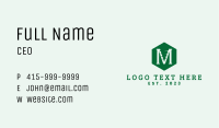 Industrial Drill Letter M Business Card Image Preview