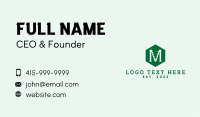 Industrial Drill Letter M Business Card Design
