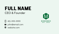 Industrial Drill Letter M Business Card Image Preview
