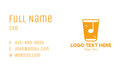 Musical Drink Business Card