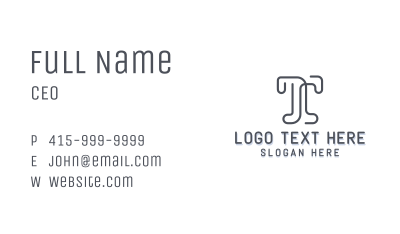 Creative Agency Letter T Business Card Image Preview