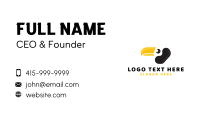 Toucan Yellow Beak  Business Card Design