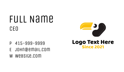 Toucan Yellow Beak  Business Card Image Preview