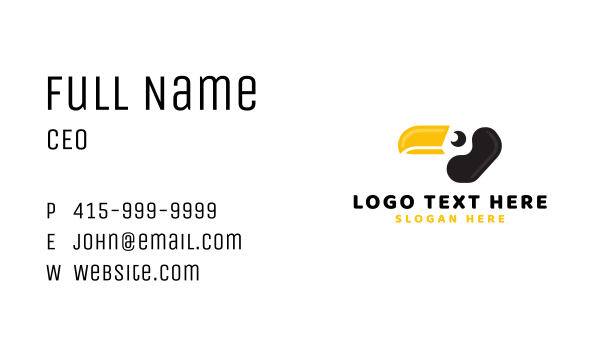 Toucan Yellow Beak  Business Card Design Image Preview