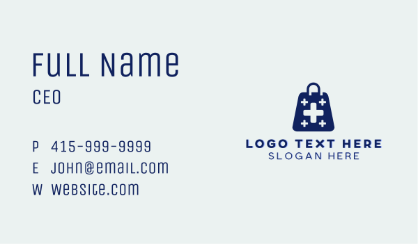 Medical Shopping Bag Business Card Design Image Preview