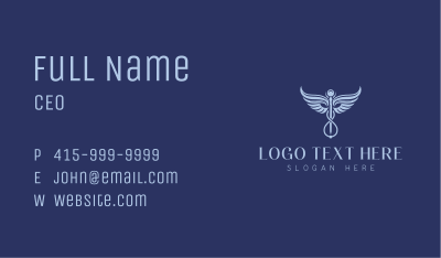 Pharmaceutical Caduceus Wings Business Card Image Preview