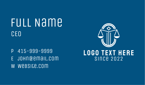 Justice Scale Law Firm  Business Card Design Image Preview