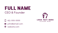 Cute Violet Penguin Business Card Design