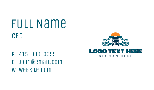 Vehicle Transportation Trucking Business Card Design Image Preview