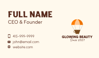 Boba Hot Air Balloon  Business Card Image Preview