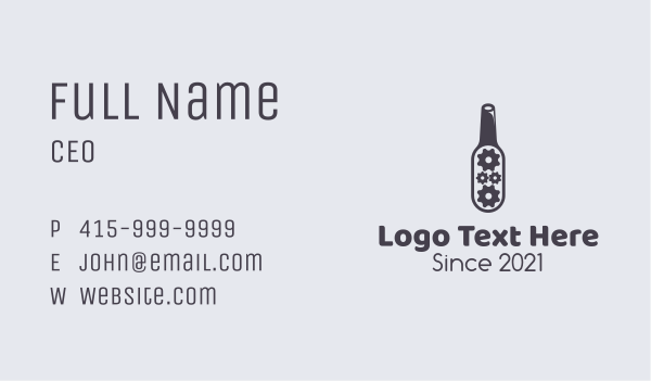 Industrial Beer Bottle  Business Card Design Image Preview