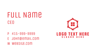 Red Home Builders Business Card Image Preview