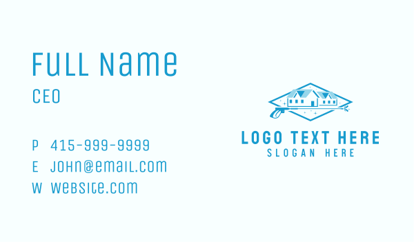 Residential House Pressure Wash Cleaning Business Card Design Image Preview