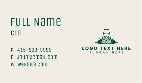 Grass Mowing Landscaping Business Card Design Image Preview