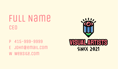 Eye Pencil Art Business Card Image Preview