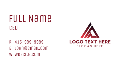 Simple Outdoor Letter A Business Card Image Preview