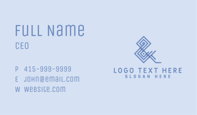 Blue Modern Ampersand Business Card Image Preview